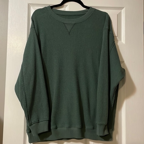 SOLD AERIE Waffle Crewneck - Picture 1 of 1